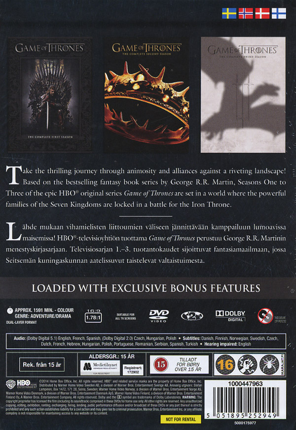 Game Of Thrones - Säsong 1-3 - 2