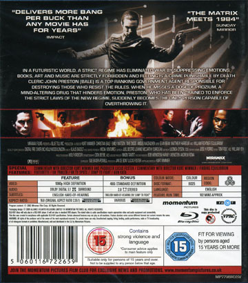 Equilibrium (ej svensk text) (Blu-ray) - 2