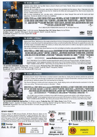 Bourne Identity / Bourne Supremacy / Bourne Ultimatum (3-disc) - 2