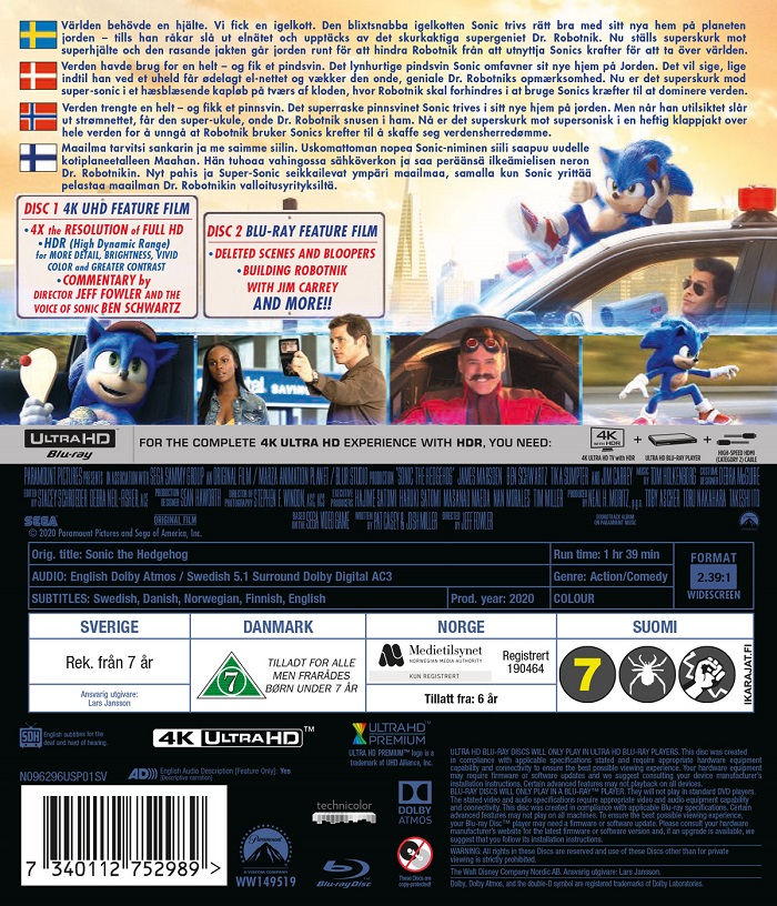 Sonic the Hedgehog (4K Ultra HD + Blu-ray) - 2