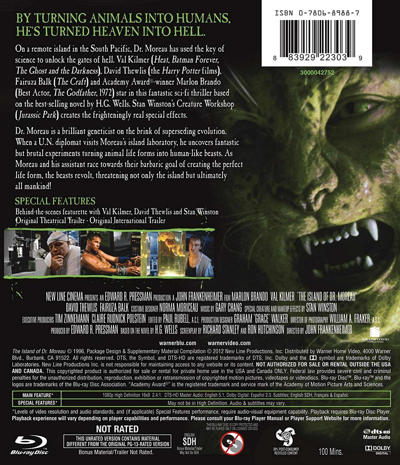 Island of Dr. Moreau (ej svensk text) (Blu-ray) - 2