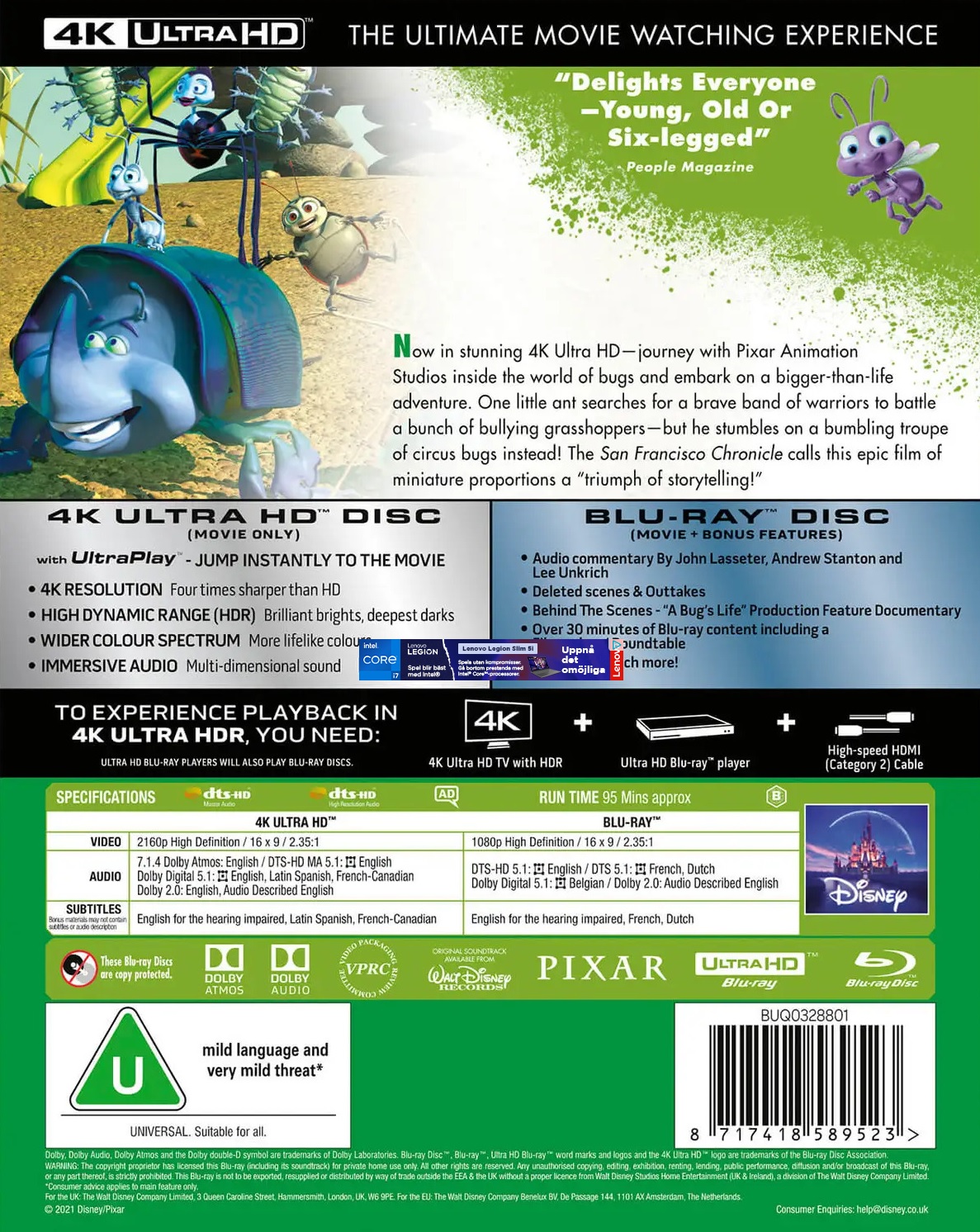 A Bug's Life (ej svensk text) (4K Ultra HD + Blu-ray) - 2