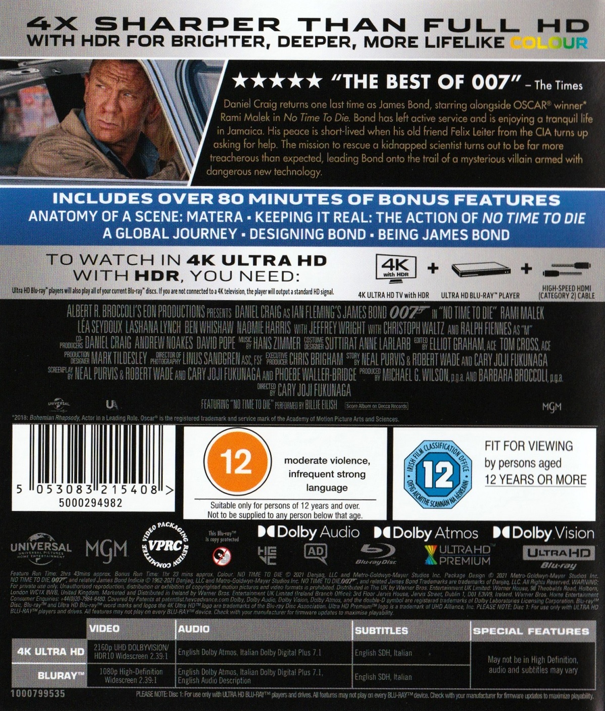 No Time To Die (ej svensk text) (4K Ultra HD + Blu-ray) - 2