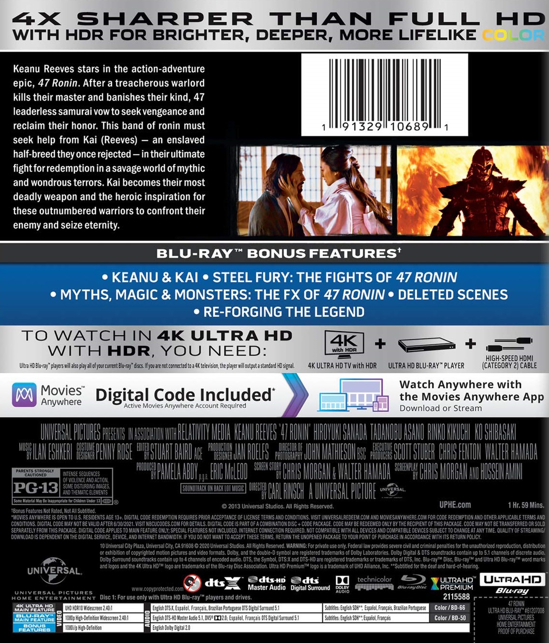 47 Ronin (ej svensk text) (4K Ultra HD + Blu-ray) - 2
