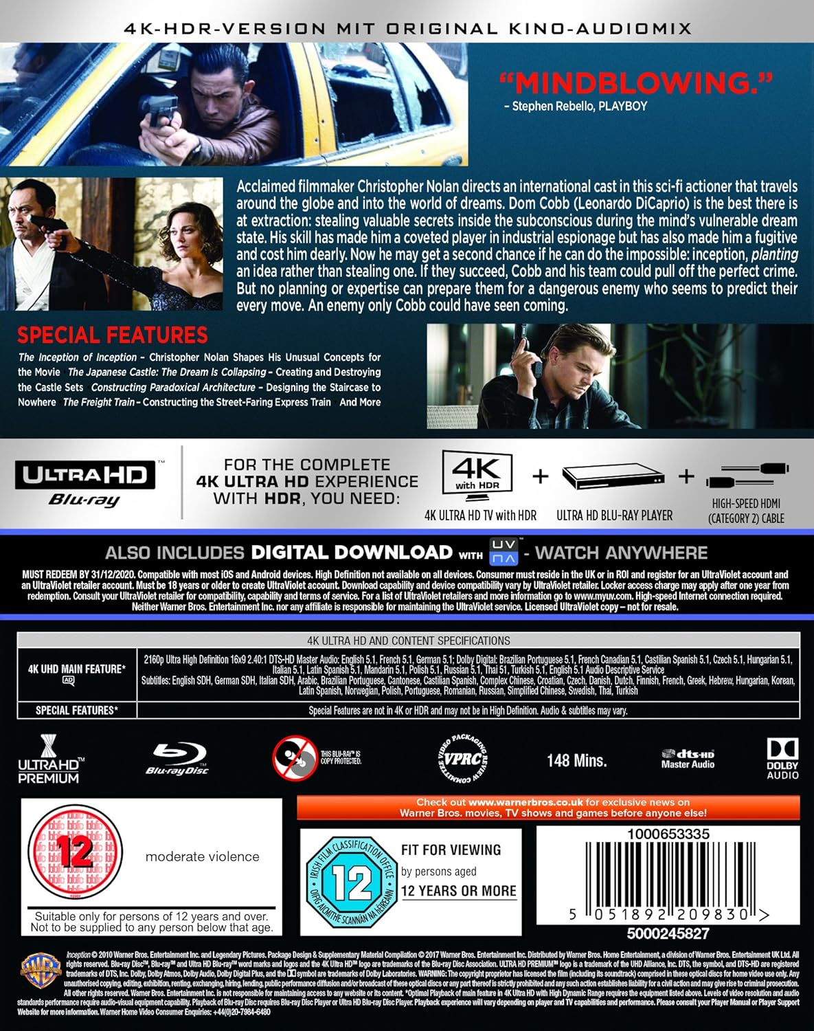 Inception (4K Ultra HD + Blu-ray) - 2