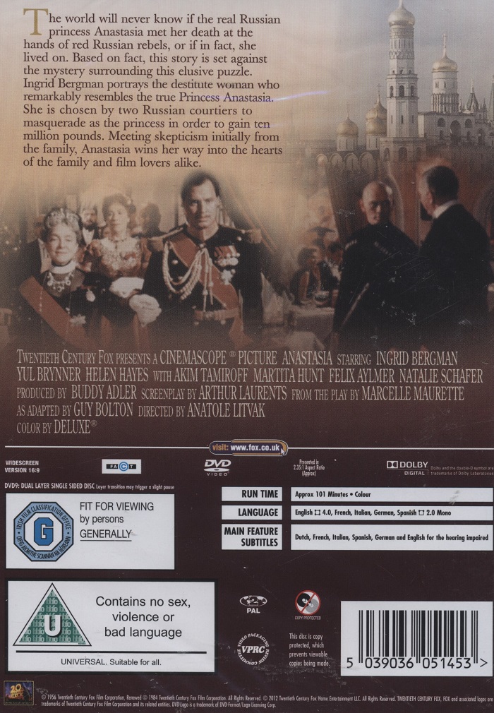 Anastasia (1956) (ej svensk text) - 2