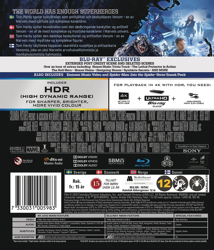 Venom (4K Ultra HD Blu-ray + Blu-ray) - 2