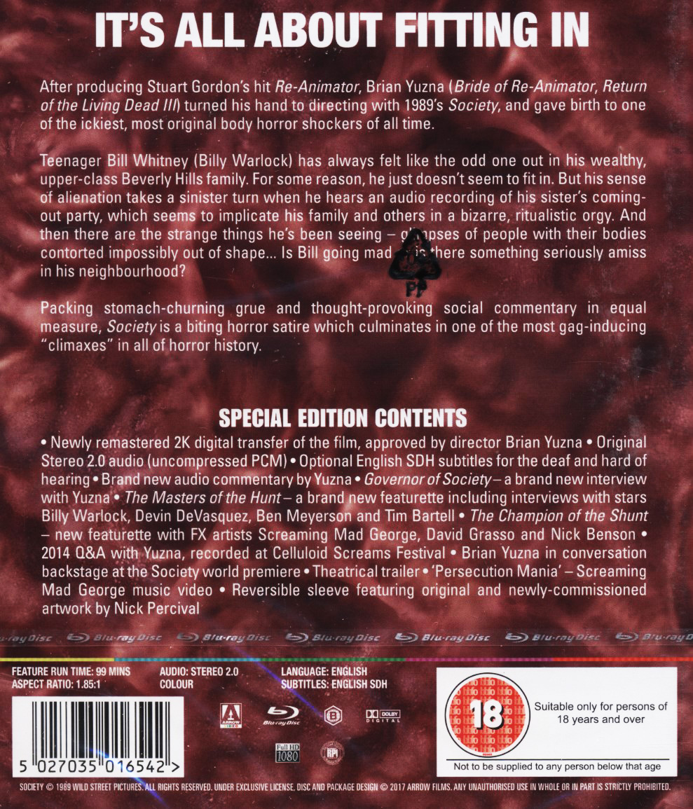 Society (ej svensk text) (Blu-ray) - 2
