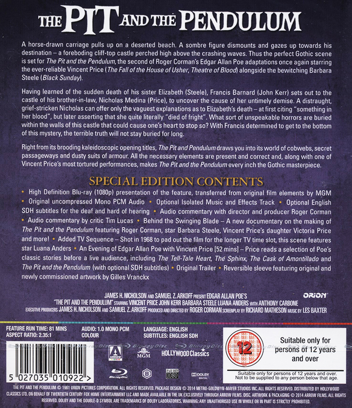 Pit And the Pendulum (ej svensk text) (Blu-ray) - 2