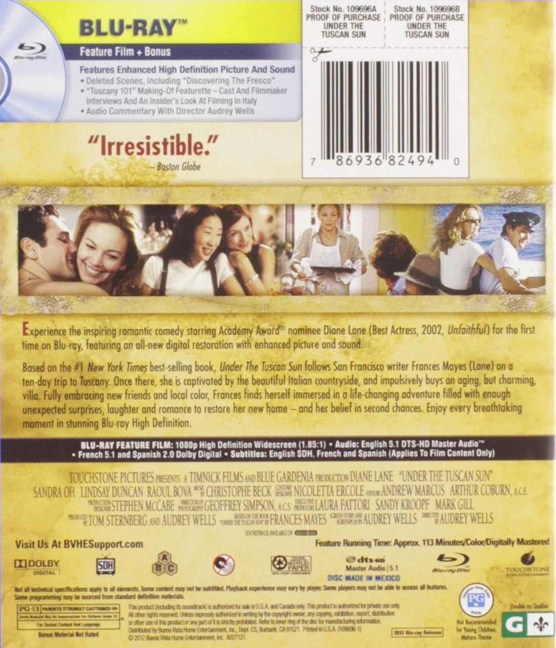 Under the Tuscan Sun (ej svensk text) (Blu-ray) - 2