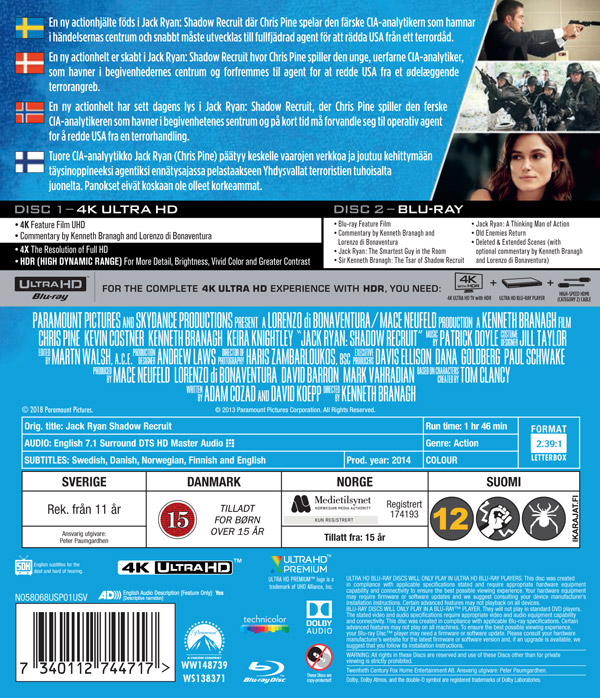 Jack Ryan: Shadow Recruit (4K Ultra HD Blu-ray) - 2