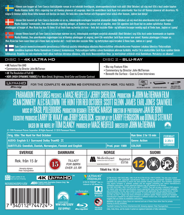 Jakten På Röd Oktober (4K Ultra HD Blu-ray) - 2