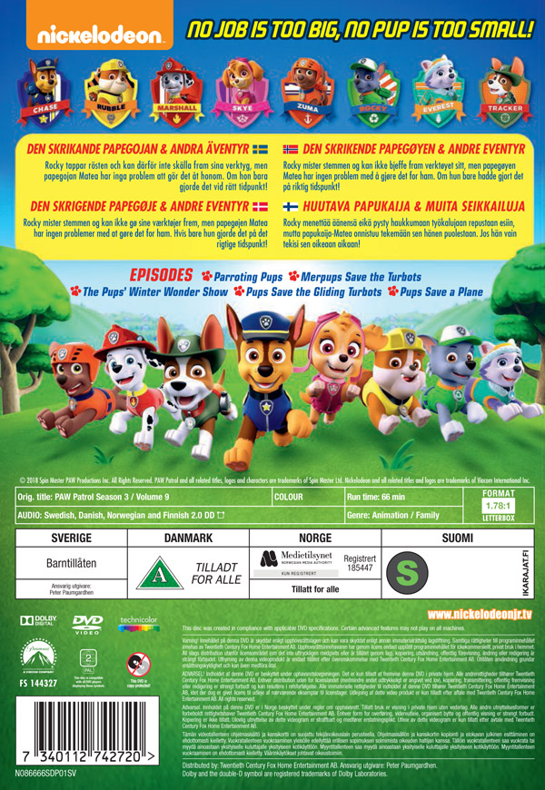 PAW Patrol - Säsong 3 Volym 9 - 2