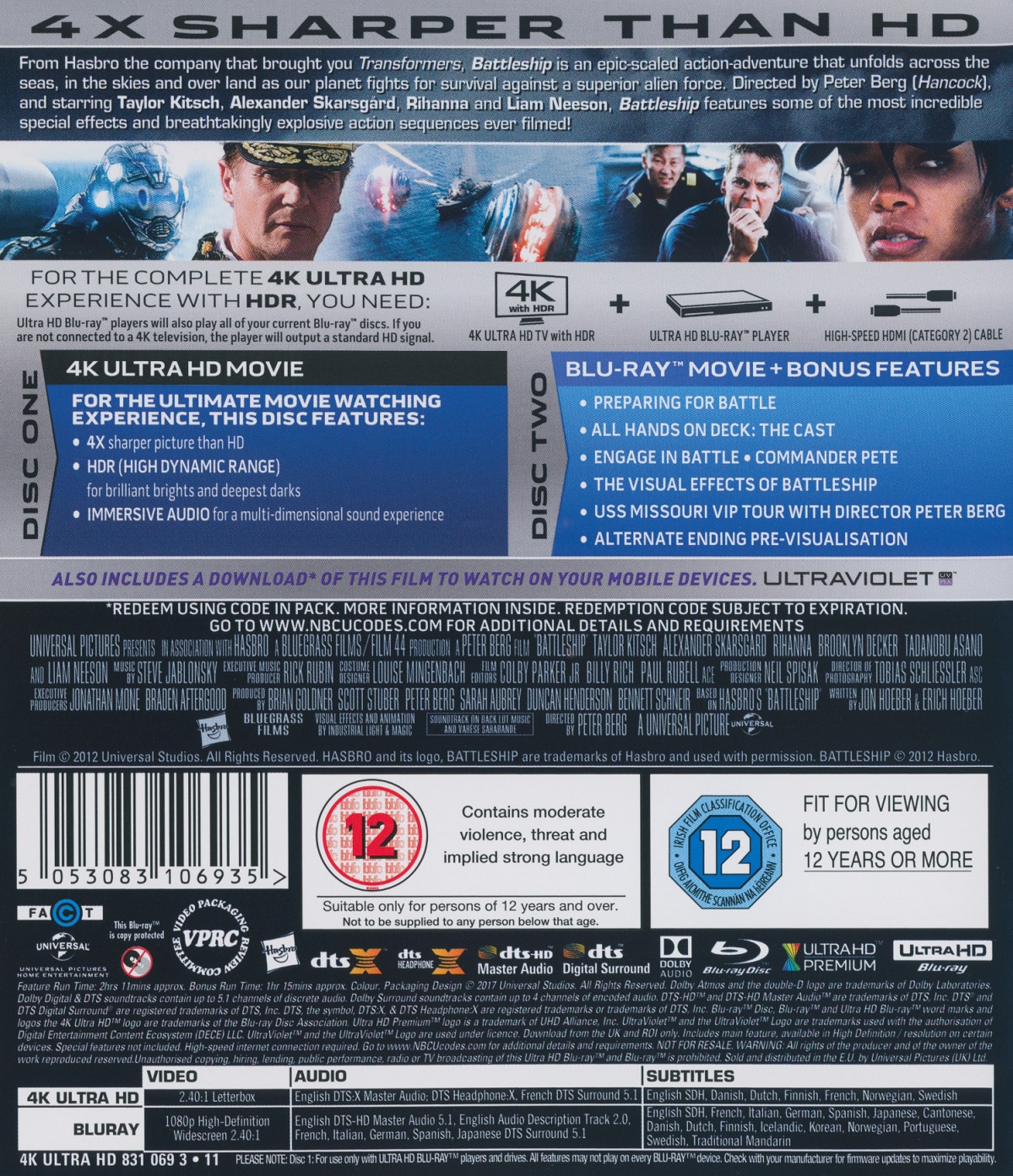 Battleship (2012) (4K Ultra HD Blu-ray + Blu-ray) - 2