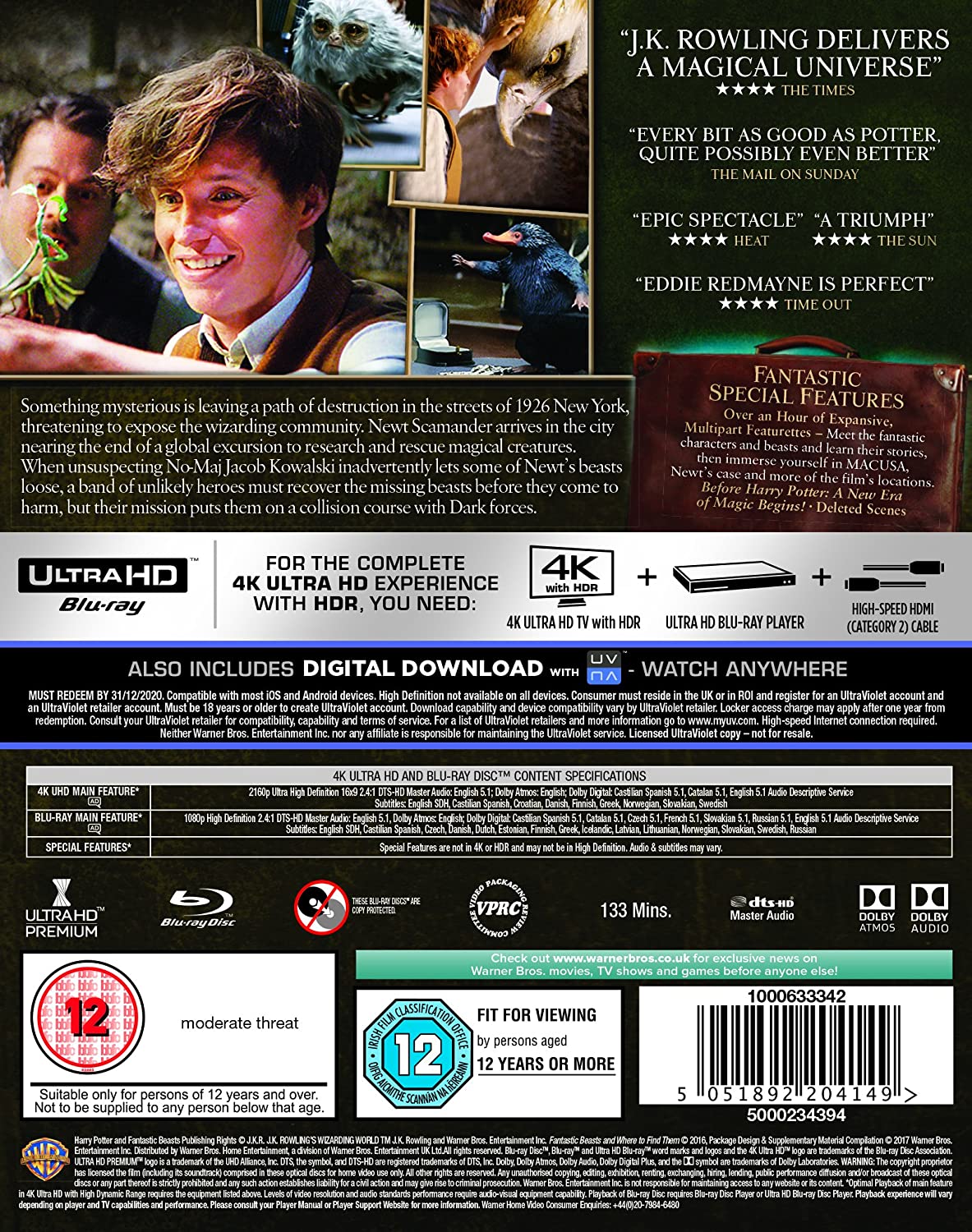 Fantastiska Vidunder Och Var Man Hittar Dem (4K Ultra HD + Blu-ray) - 2