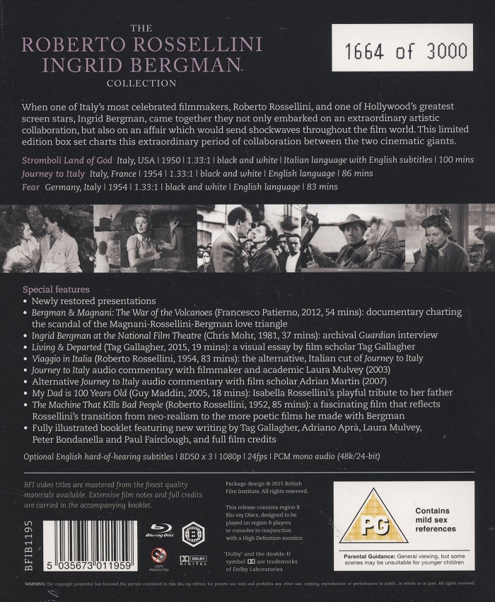The Roberto Rossellini & Ingrid Bergman Collection (Limited Edition Numbered) (ej svensk text) (Blu-ray)  - 2