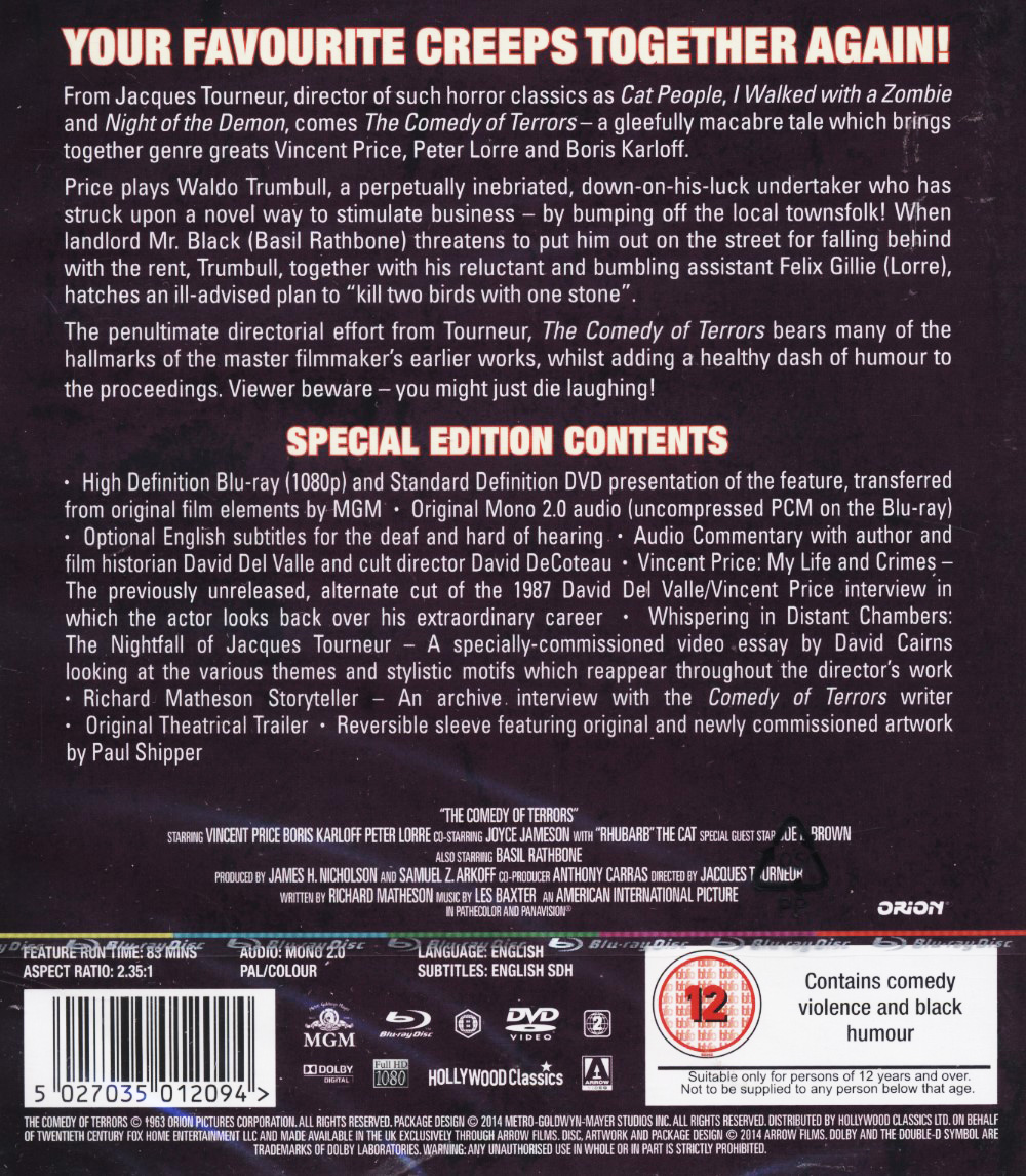 Comedy of Terrors (ej svensk text) (Blu-ray + DVD) - 2