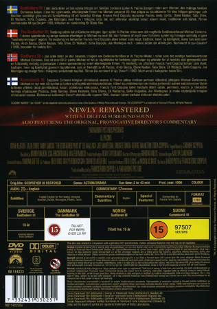 Gudfadern - Del III (Restaurerad) (Begagnad) - 2