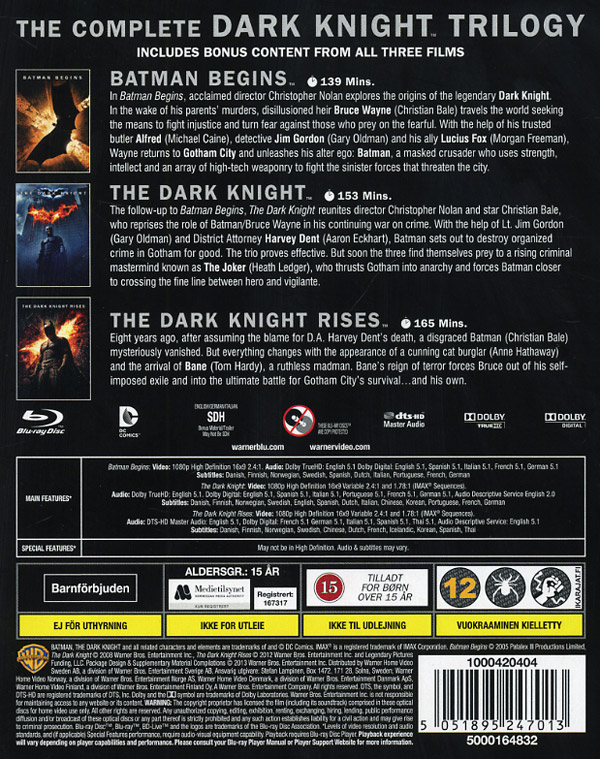 Dark Knight Trilogy (5-disc) (Blu-ray) - 2