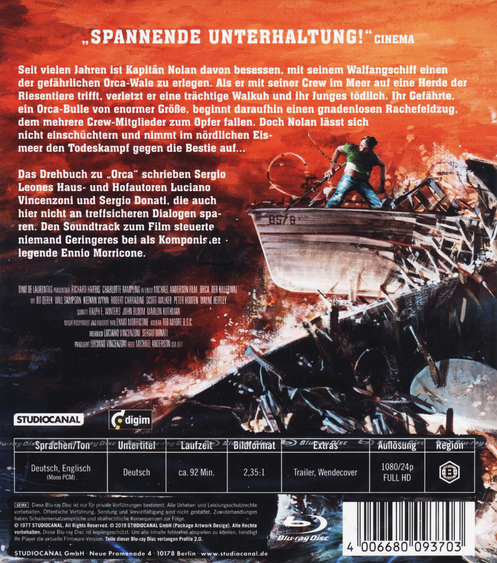 Orca - Killer Whale (ej svensk text) (Blu-ray) - 2