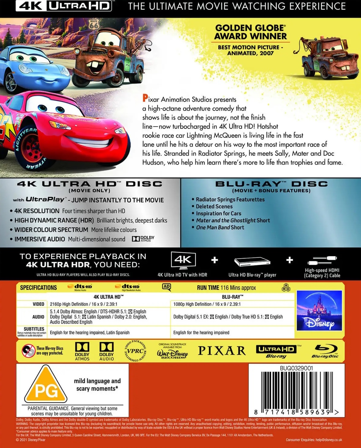 Cars (ej svensk text) (4K Ultra HD + Blu-ray) - 2
