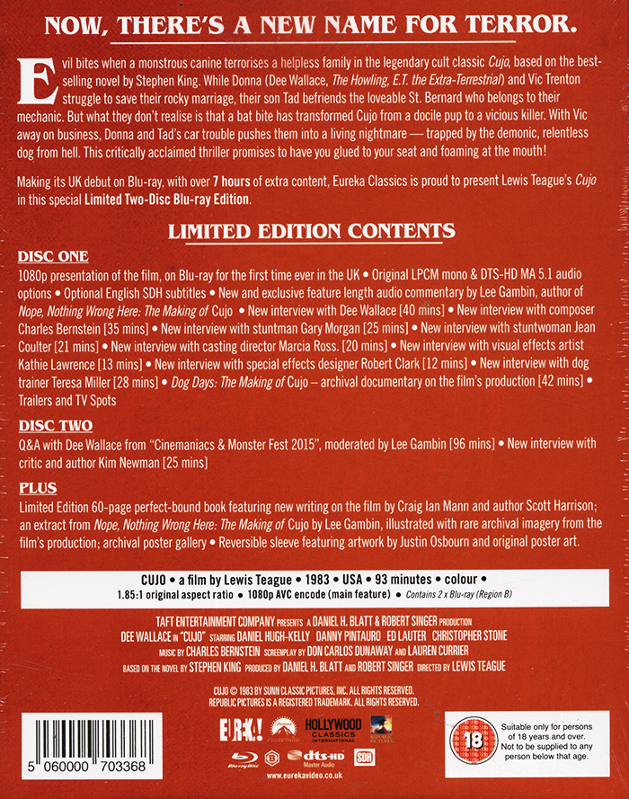 Cujo (2-disc) (Limited Edition) (ej svensk text) (Blu-ray) - 2