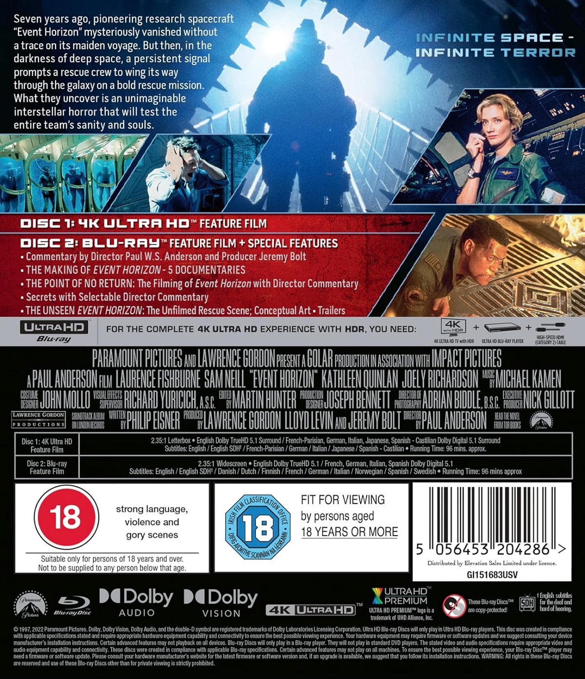Event Horizon (ej svensk text) (4K Ultra HD + Blu-ray) - 2