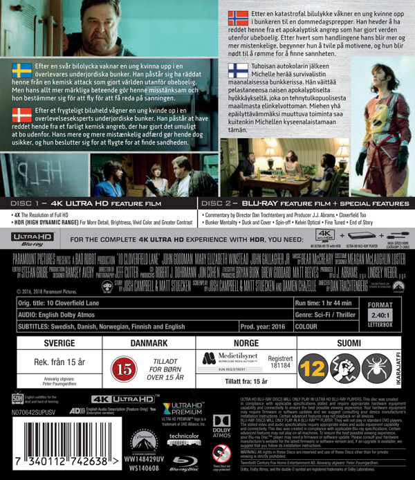 10 Cloverfield Lane (4K Ultra HD Blu-ray) - 2