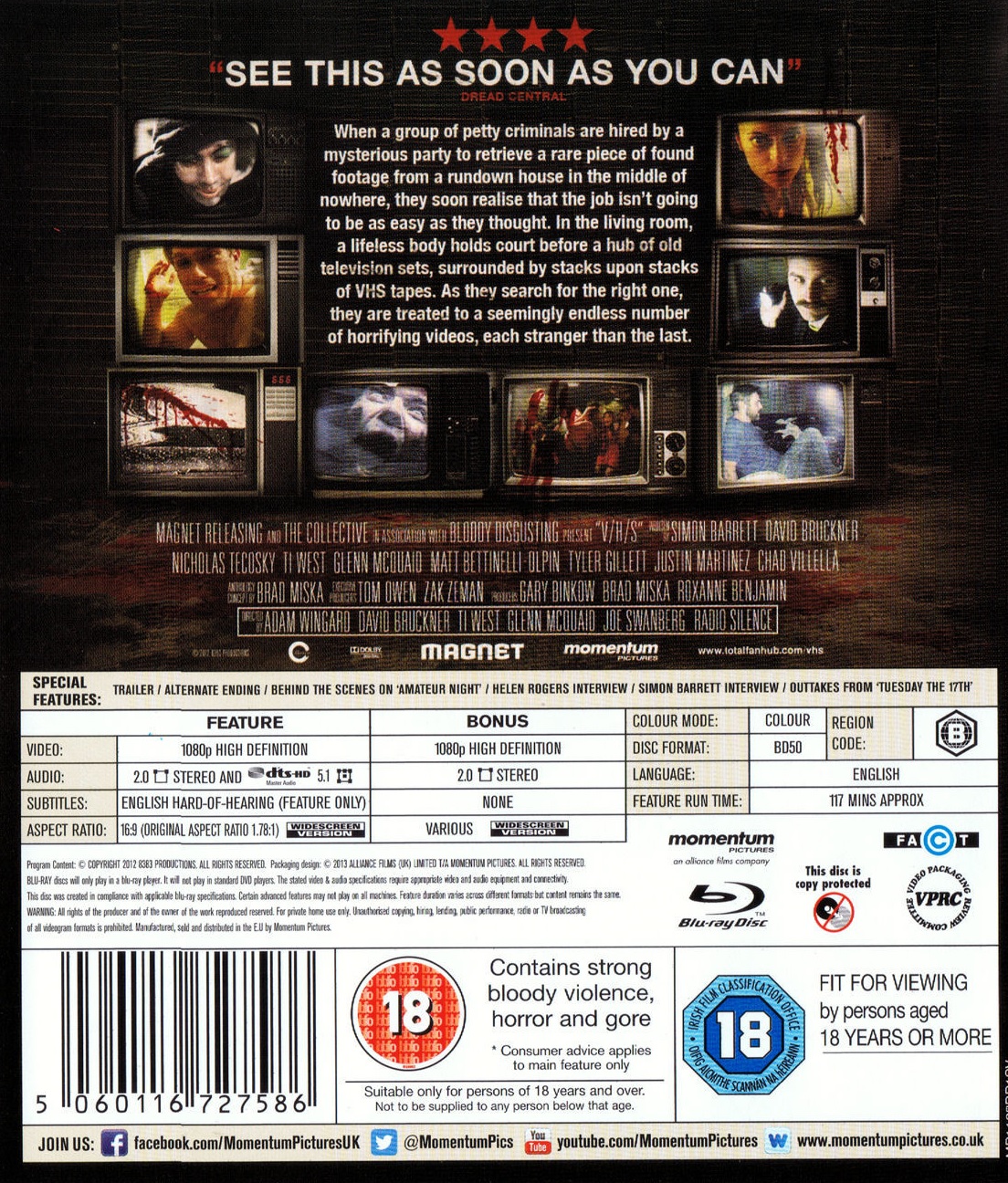 V/H/S (ej svensk text) (Blu-ray) - 2