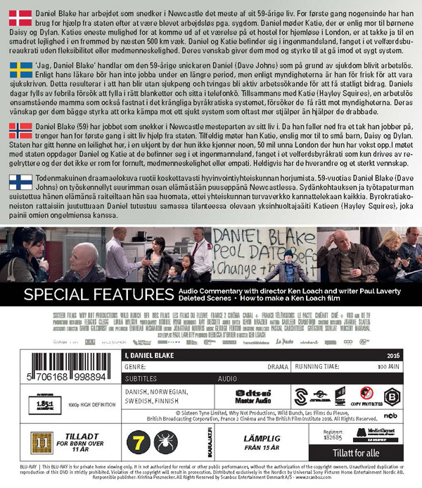 Jag, Daniel Blake (Blu-ray) - 2