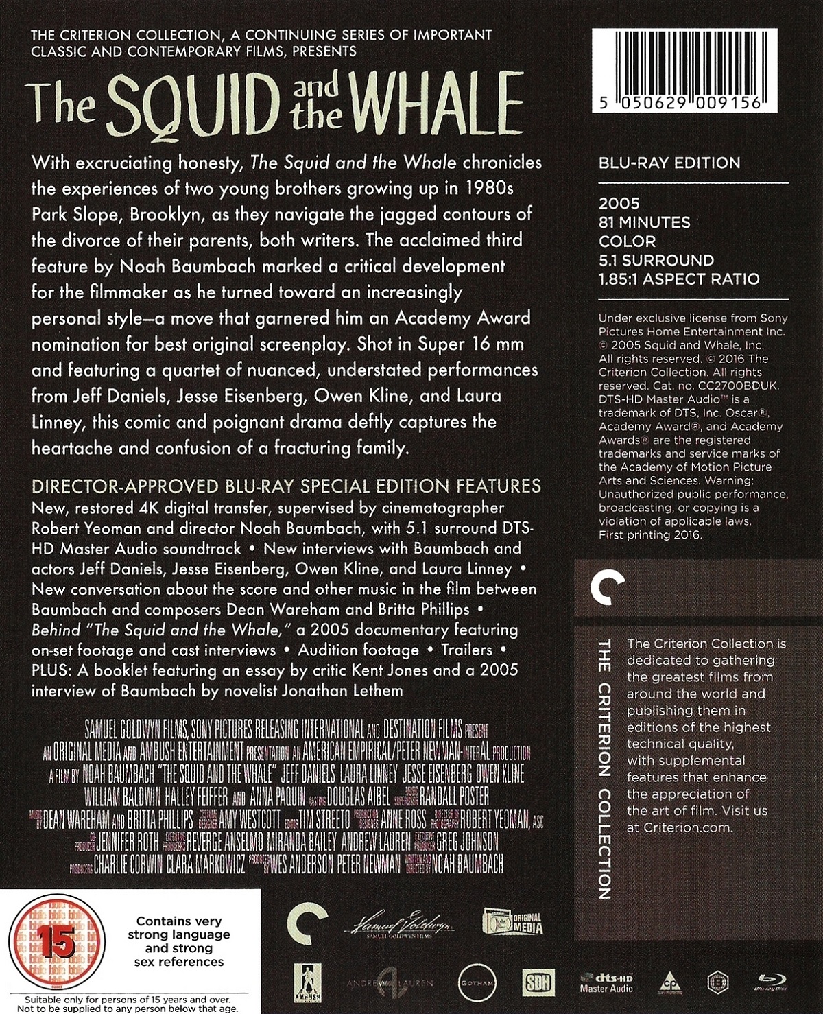 Squid And The Whale (Criterion Collection) (ej svensk text) (Blu-ray) - 2