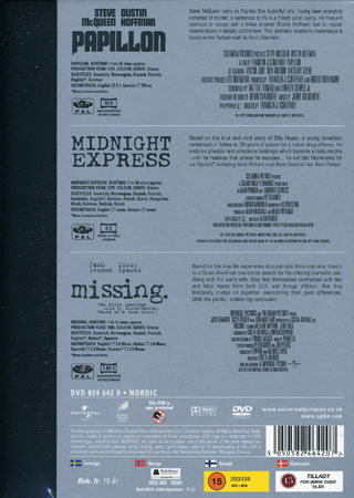 Midnight Express / Missing / Papillon (3-disc) - 2