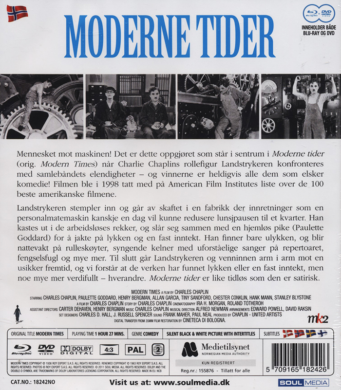 Charlie Chaplin - Moderna Tider (Blu-ray + DVD) - 2