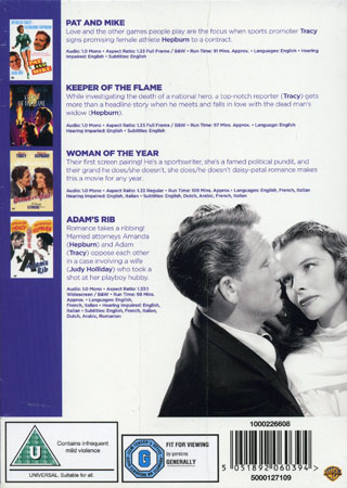 Tracy & Hepburn Collection (4-disc) (ej svensk text) - 2