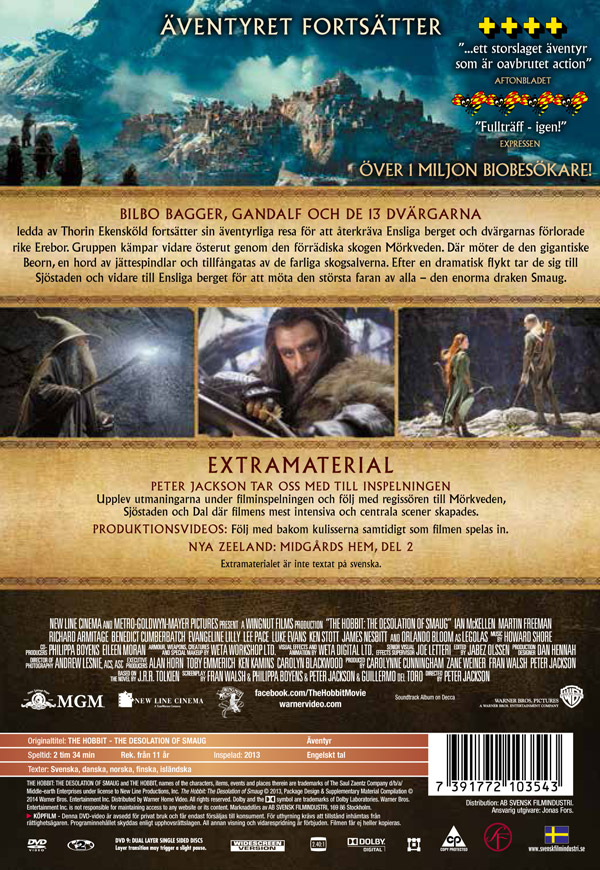 Hobbit - Smaugs Ödemark (2-disc) - 2
