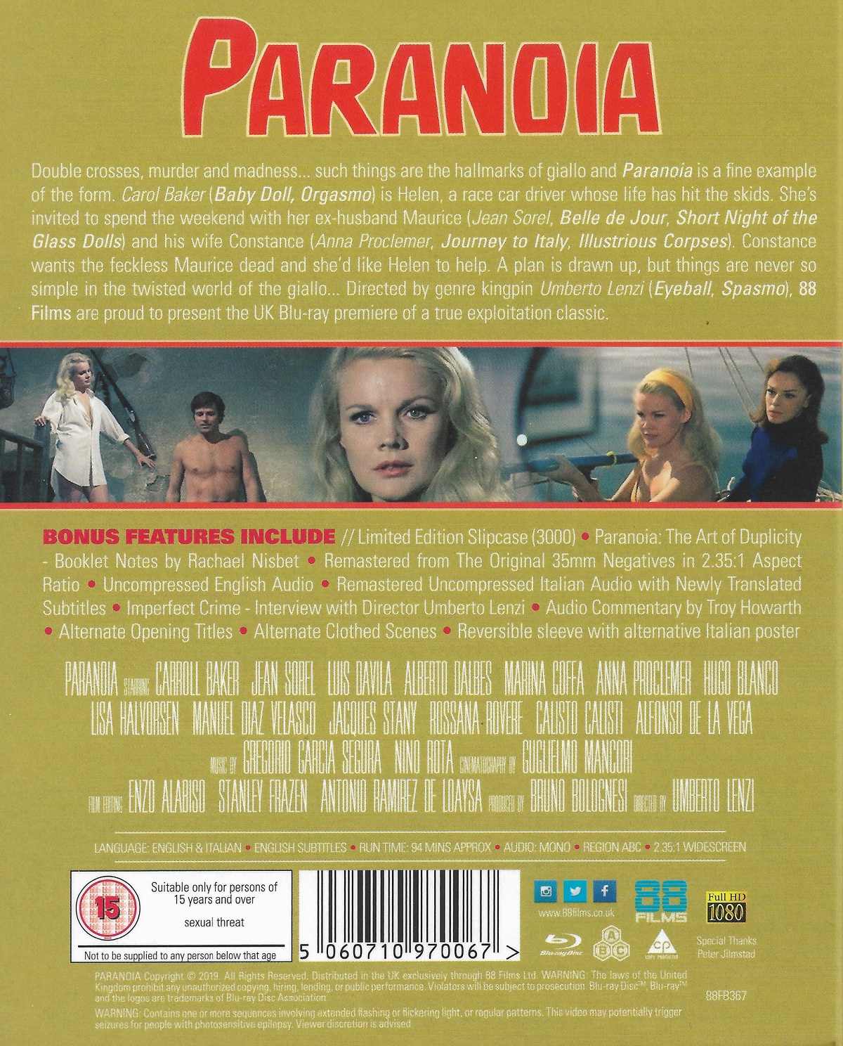 Paranoia (Limited Edition) (ej svensk text) (Blu-ray) - 2