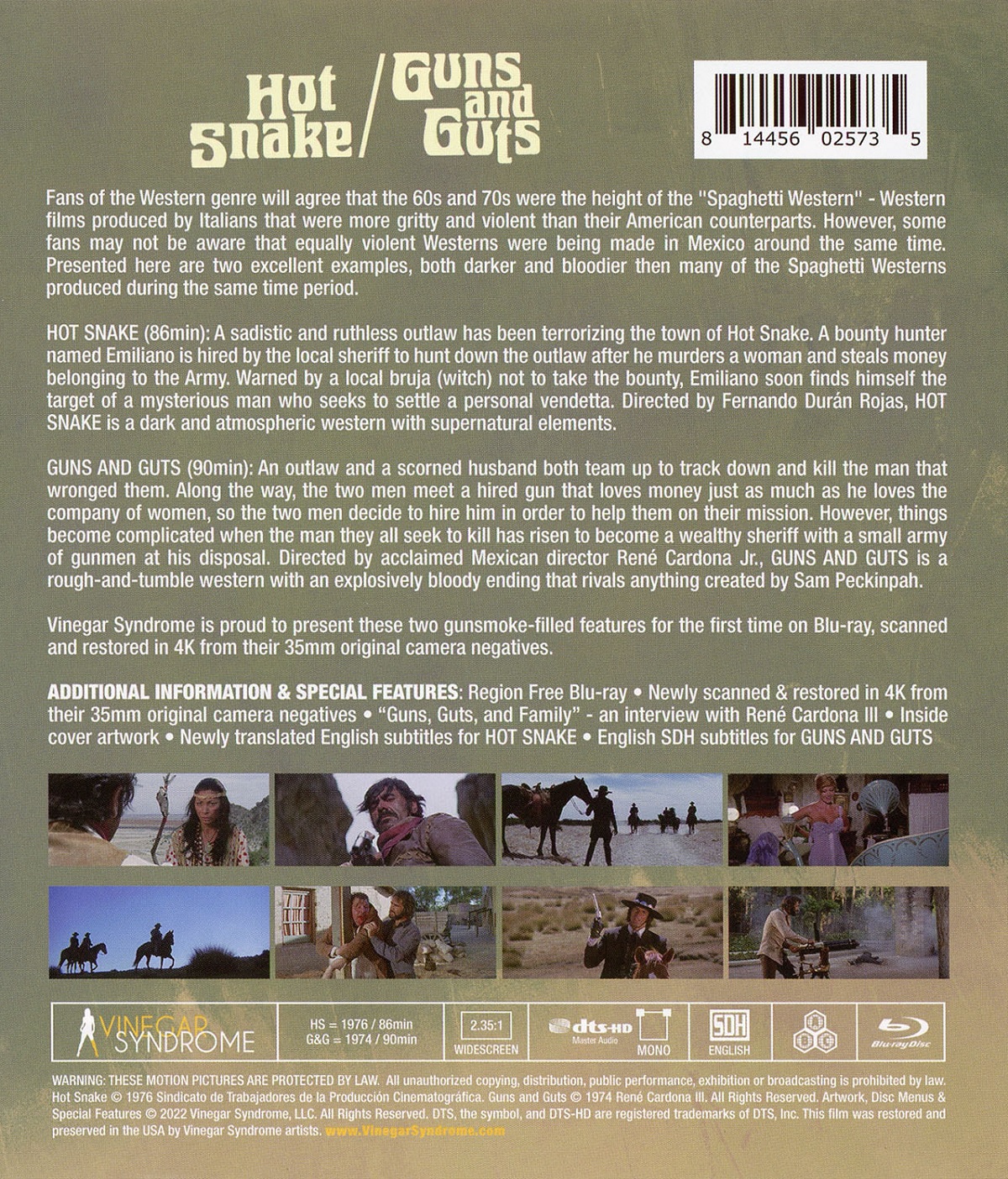 Hot Snake / Guns & Guts (ej svensk text) (Blu-ray) - 2