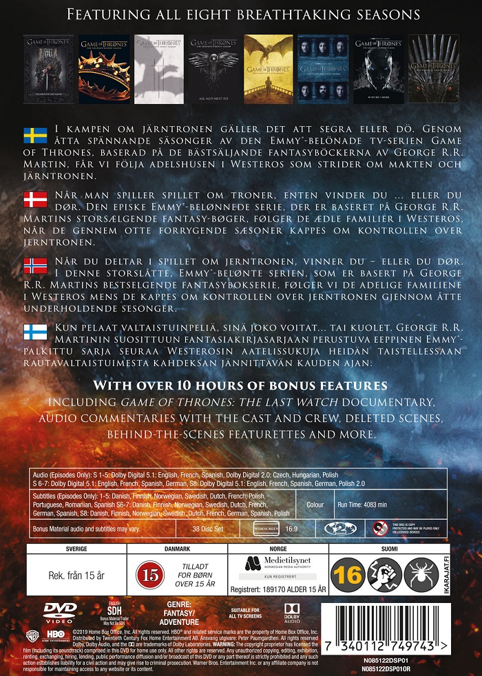 Game of Thrones - Säsong 1-8 - 2