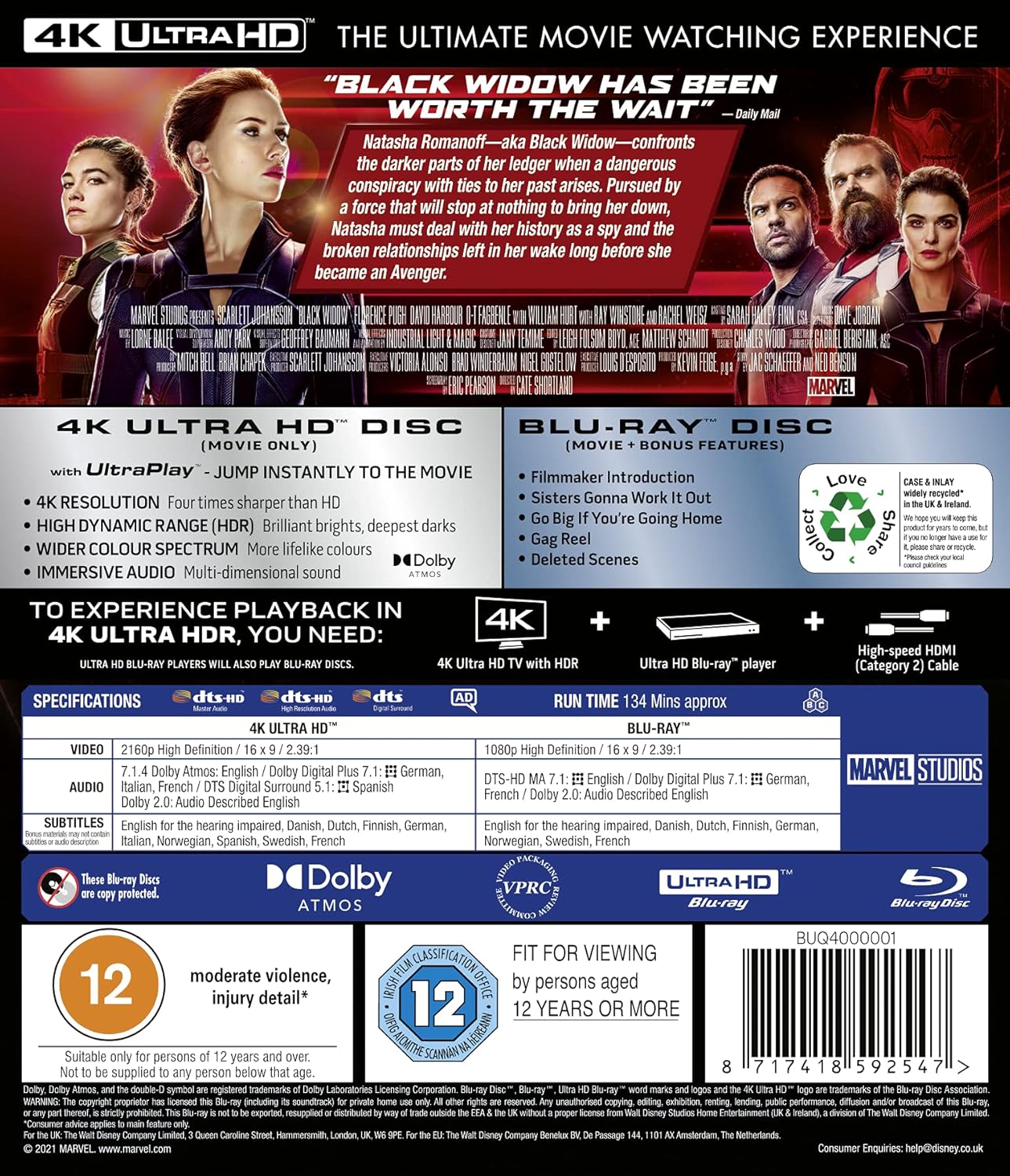 Black Widow (4K Ultra HD + Blu-ray) - 2