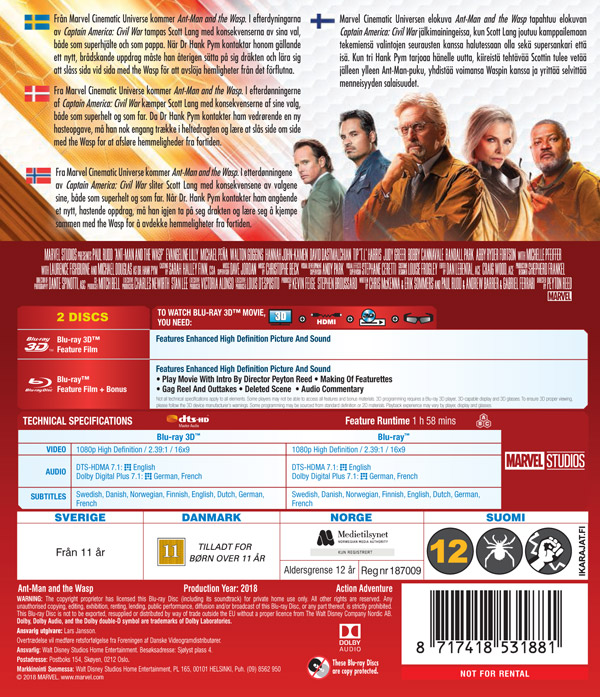 Ant-Man And the Wasp (Blu-ray 3D + Blu-ray) - 2