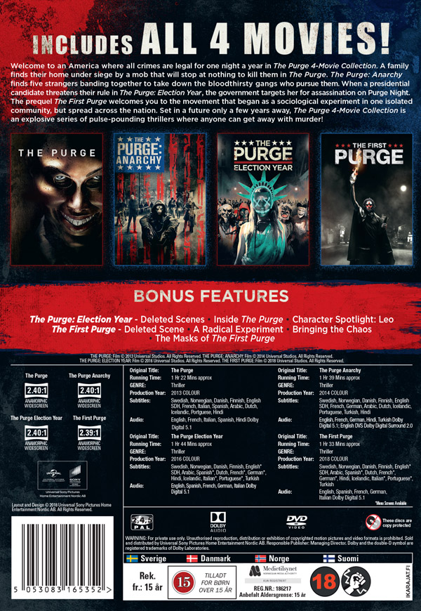Purge 4-Movie Collection (4-disc) - 2