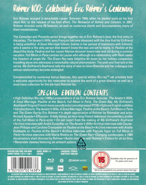Eric Rohmer - Comedies And Proverbs (ej svensk text) (6-disc) (Blu-ray) - 2
