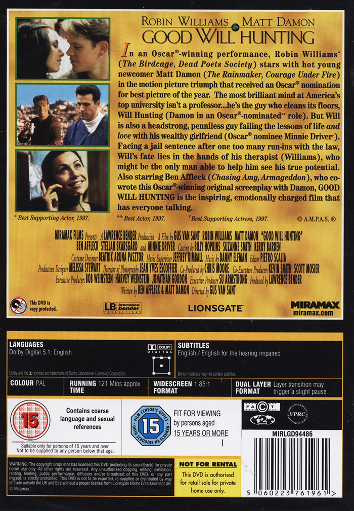 Good Will Hunting (ej svensk text) - 2