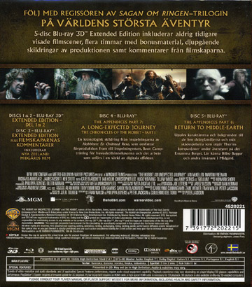 Hobbit - An Unexpected Journey 3D - Extended Edition (5-disc) (Real 3D + Blu-ray) - 2