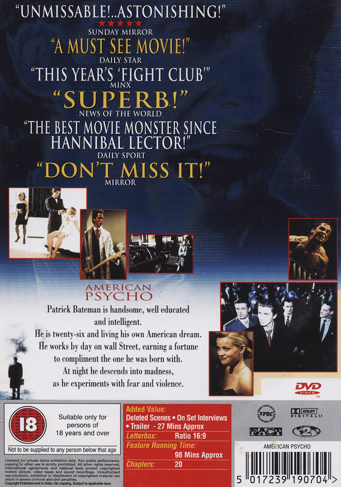 American Psycho (ej svensk text) - 2