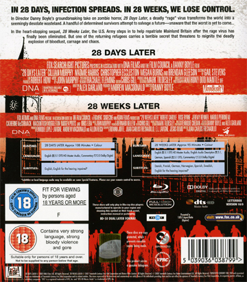 28 Days Later + 28 Weeks Later (ej svensk text 28 Days Later) (Blu-ray) - 2