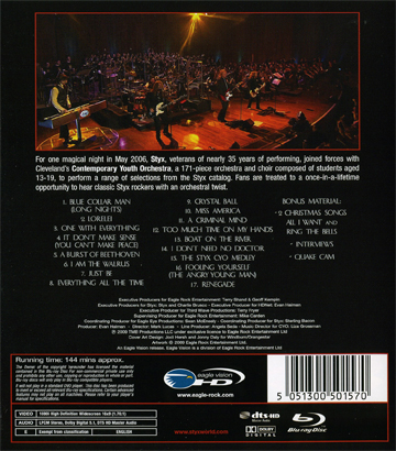 Styx and the Contemporary Youth Orchestra of Cleveland - One With Everything (Blu-ray) - 2