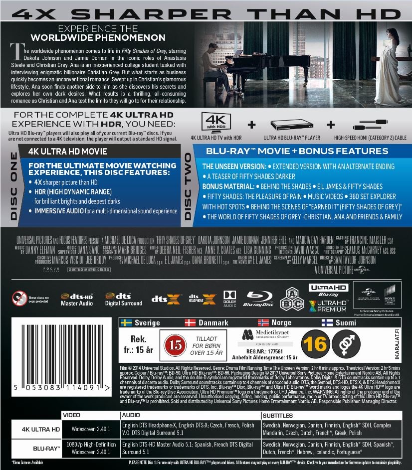 Fifty Shades Of Grey (4K Ultra HD + Blu-ray) - 2