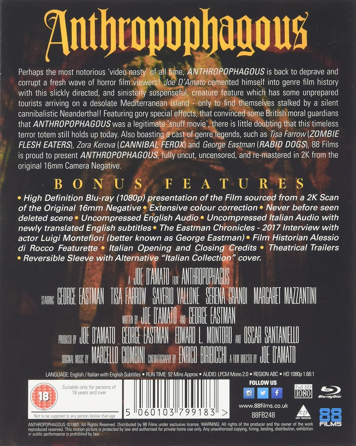 Anthropophagous (ej svensk text) (Blu-ray) - 2