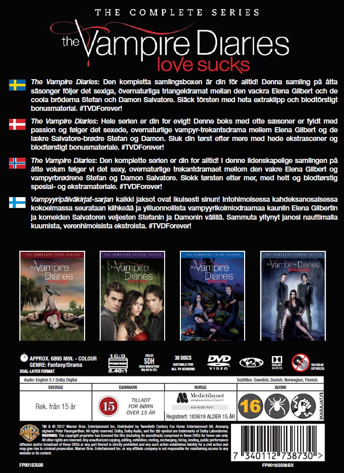 Vampire Diaries - Säsong 1-8 - 2
